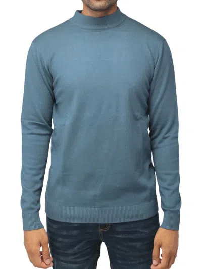 X-ray Men's Basic Casual Mockneck Sweater In Blue