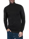 X-ray Men's Turtleneck Pull Over Sweater In Black