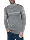 X-ray Men's Ribbed Turtleneck Sweater In Ecru