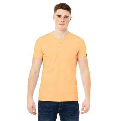 X-ray X Ray Men's Basic Henley Neck Short Sleeve T-shirt In Orange