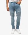 X-ray Stretch Moto Slim Jeans In Light Blue