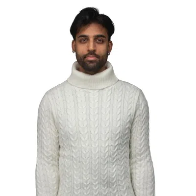 X-ray Men's Soft Slim Fit Turtleneck Pullover Sweaters In White