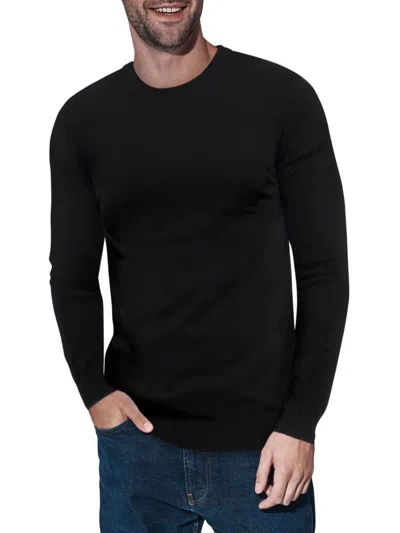 X-ray Men's Solid Crewneck Sweater In Black