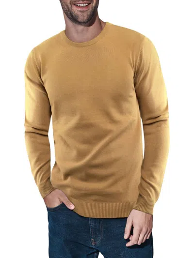 X-ray Men's Solid Crewneck Sweater In Copper