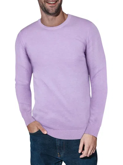 X-ray Men's Solid Crewneck Sweater In Lilac