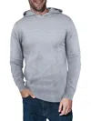 X-ray Men's Solid Hooded Sweater In Grey