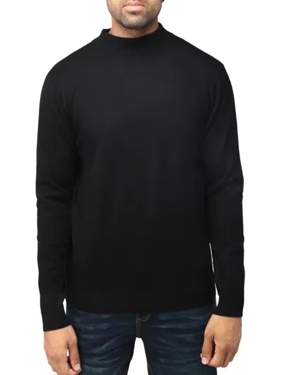 X-ray Men's Basic Casual Mockneck Sweater In Black