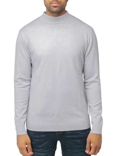 X-ray Men's Basic Casual Mockneck Sweater In Grey