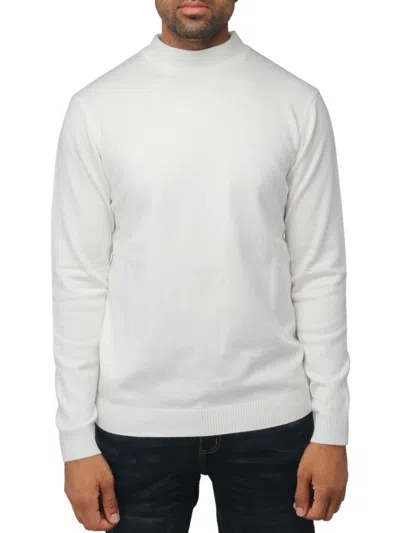 X-ray Men's Basic Casual Mockneck Sweater In Off White