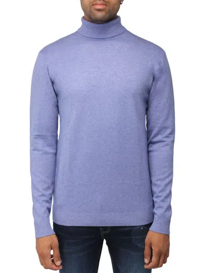 X-ray Men's Solid Slubbed Sweater In Purple