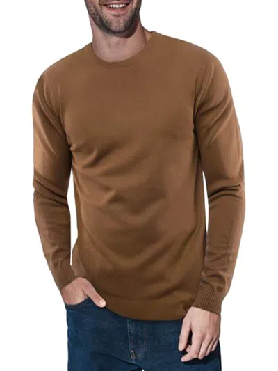 X-ray Men's Solid Sweater In Brown