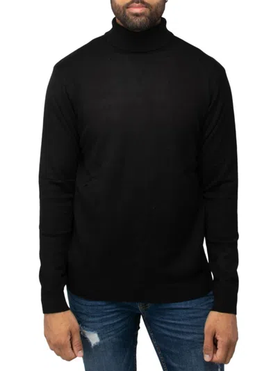 X-ray Men's Solid Turtleneck Sweater In Black