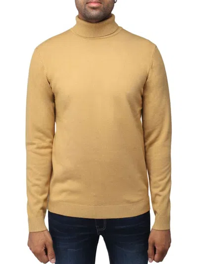 X-ray Men's Solid Turtleneck Sweater In Copper