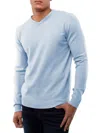X-ray Men's Solid V Neck Sweater In Powder Blue