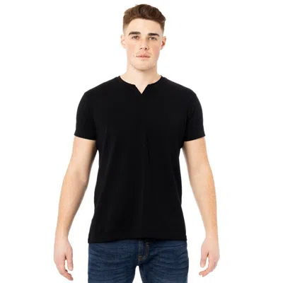 X-ray Split Neck T-shirt In Black