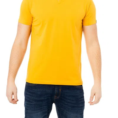 X-ray X Ray Men's Basic V-notch Neck Short Sleeve Split Neck T-shirtt In Yellow
