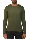 X-ray Men's Textured V Neck Sweater In Olive