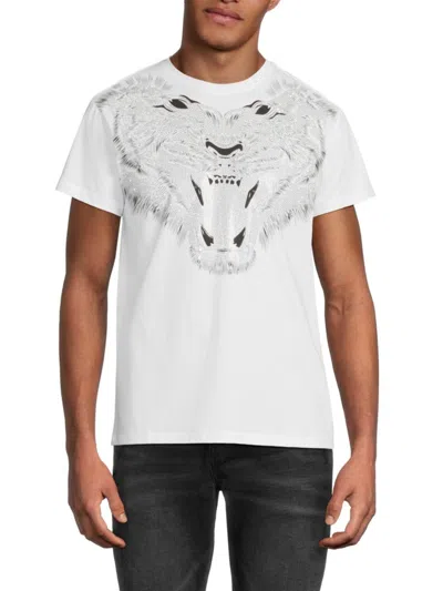 X-ray Men's Tiger Graphic Tee In White