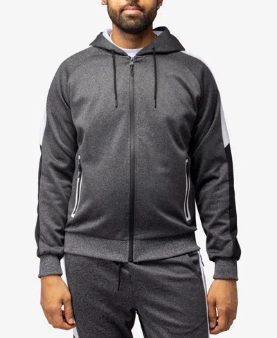 X-ray Men's Track Hoodie In Heather Charcoal