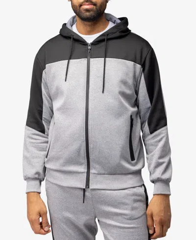 X-ray Men's Track Hoodie In Heather Grey