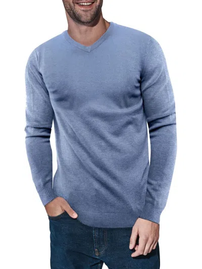 X-ray Men's V Neck Sweater In Blue