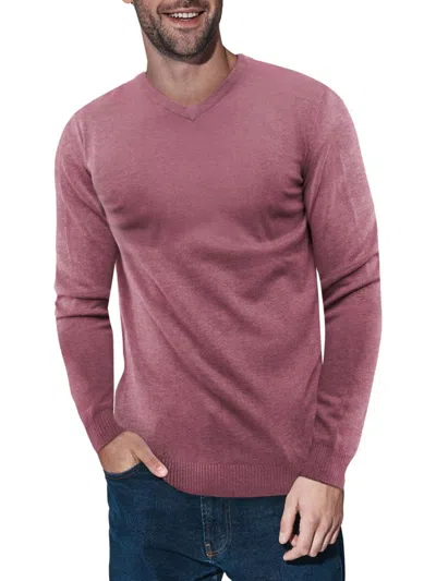 X-ray Men's V Neck Sweater In Pink