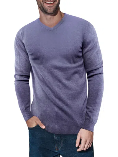 X-ray Men's V Neck Sweater In Purple