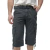X-ray Mens Belted Long Cargo Shorts With Draw Cord In Blue