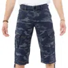 X-ray Belted Snap Button Cargo Shorts In Navy Camo