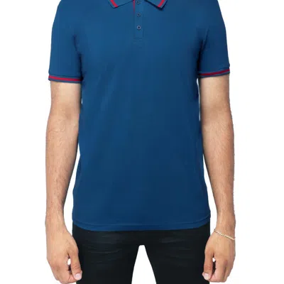 X-ray Mens Polo Shirts | Golf Shirts For Men | Polo Shirts For Men Short Sleeve In Blue