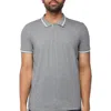 X-ray Men's Basic Short Sleeve Rib Polo Shirt In Heather Charcoal,white