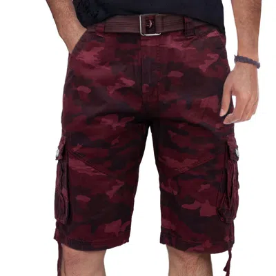 X-ray Mens Tactical Bermuda Cargo Shorts Camo And Solid Colors 12.5" Inseam Knee Length Classic Fit Multi In Red