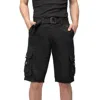 X-ray Mens Tactical Cargo Shorts Camo And Solid Colors 12.5" Inseam Knee Length Classic Fit Multi Pocket In Black