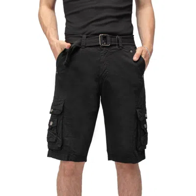 X-ray Mens Tactical Cargo Shorts Camo And Solid Colors 12.5" Inseam Knee Length Classic Fit Multi Pocket In Black