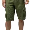 X-ray Mens Tactical Cargo Shorts Camo And Solid Colors 12.5" Inseam Knee Length Classic Fit Multi Pocket In Green