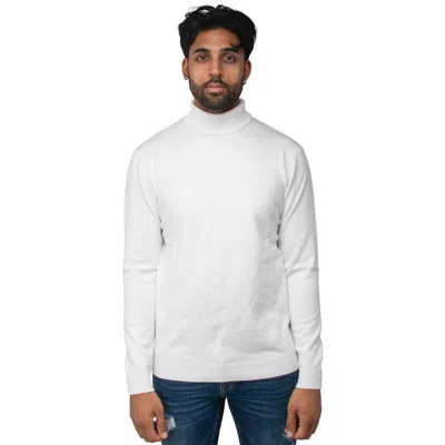 X-ray Mock Neck Pullover Sweater In White