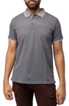 X-ray Men's Short Sleeve Pieced Pique Tipped Polo In Grey