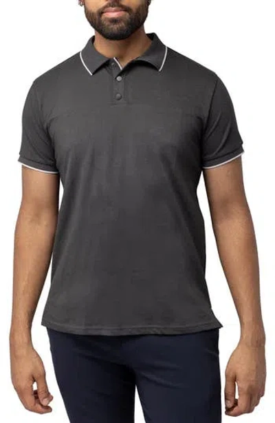 X-ray Xray Piqué Polo In Heather Charcoal