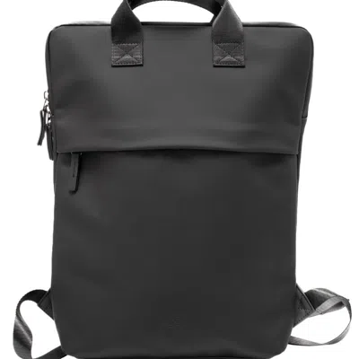 X-ray Pu Leather Lightweight Laptop Backpack In Black
