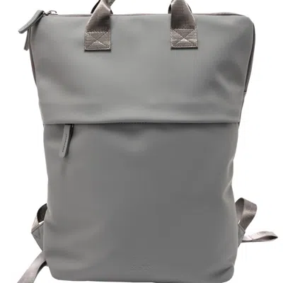 X-ray Pu Leather Lightweight Laptop Backpack In Grey