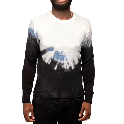 X-ray Pullover Crewneck Tie Dye Fashion Sweater In Blue