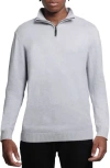 X-ray Xray Quarter Zip Mock Neck Sweater In Light Heather Grey