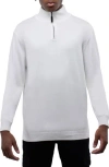 X-ray Xray Quarter Zip Mock Neck Sweater In Off White