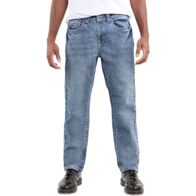 X-ray Xray Saddle Stitch Relaxed Straight Leg Jeans In Blue