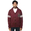 X-RAY SHAWL COLLAR HEAVY GAUGE CARDIGAN WITH CITY PATCH