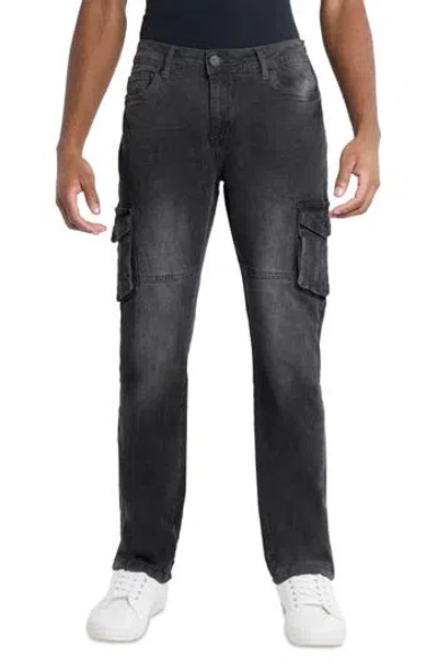 X-ray Xray Slim Fit Cargo Jeans In Gray