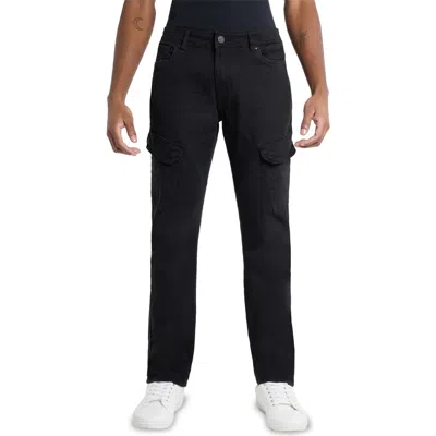 X-ray Xray Slim Fit Cargo Jeans In Jet Black