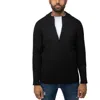 X-ray Slim Fit Mock Neck Quarter Zip Pullover Men In Black