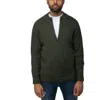 X-ray Slim Fit Mock Neck Quarter Zip Pullover Men In Green