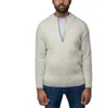 X-ray Slim Fit Mock Neck Quarter Zip Pullover Men In White